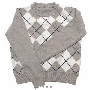 Shein Argyle Grey Sweater